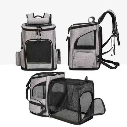 Expandable Pet Carrier Backpack – Travel Bag