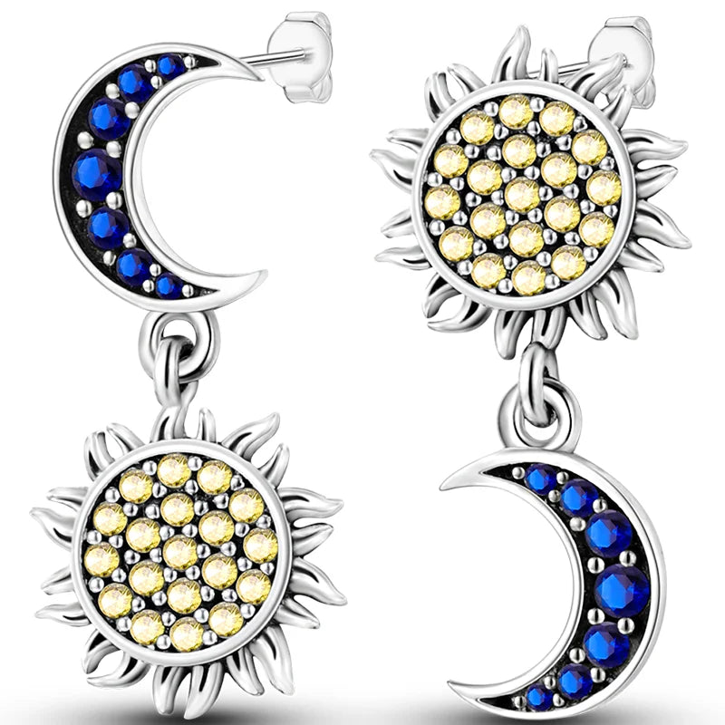Colorful 925 Sterling Silver Hoop Earrings for Women | Classic Circle Earrings