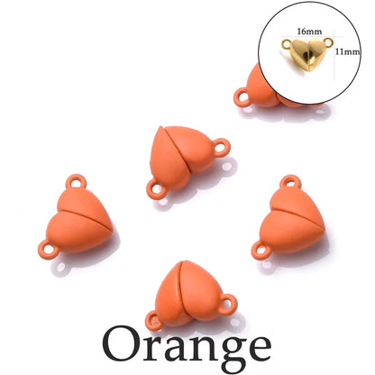 Heart Round Magnetic Clasps Set | DIY Jewelry Connector Charms