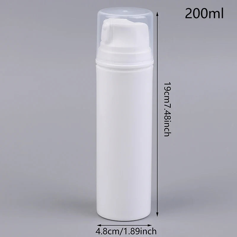 Airless Cosmetic Travel Size Vacuum Pump Bottles | Refillable Emulsion Dispenser Set