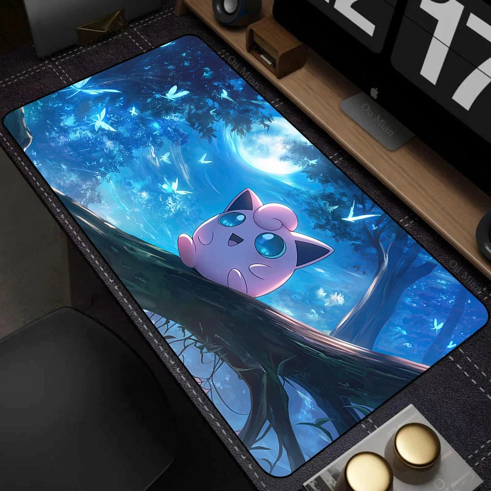 Mouse Pad Gamer XXL Mouse Mat P-pokemon Desk Mats Table of Office Carpet Gamer Natural Rubber Mice Pad Lockrand Mousepad 90x40cm