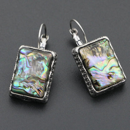 VILLWICE Shell Owl Drop Earrings | Antique Silver Plated Retro Jewelry