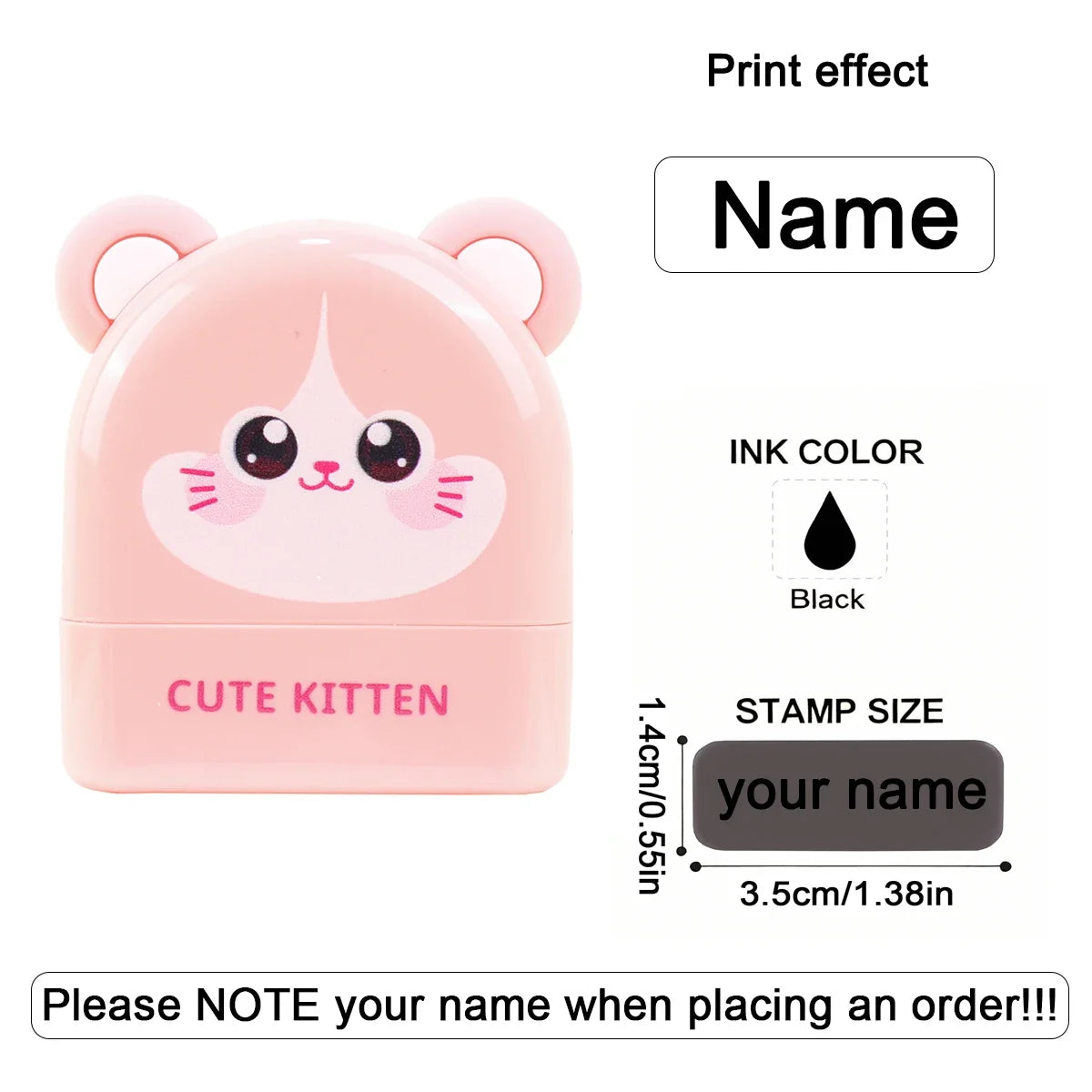 Personalized Animal Name Stamp | Custom Waterproof Clothing Label for Kids
