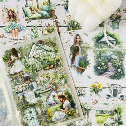 20-Sheet Junk Journal Sticker Pack | DIY Scrapbooking Decor