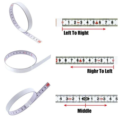 Miter Track Tape Measure | Self Adhesive Metric Steel Ruler for T-Track Miter Saw