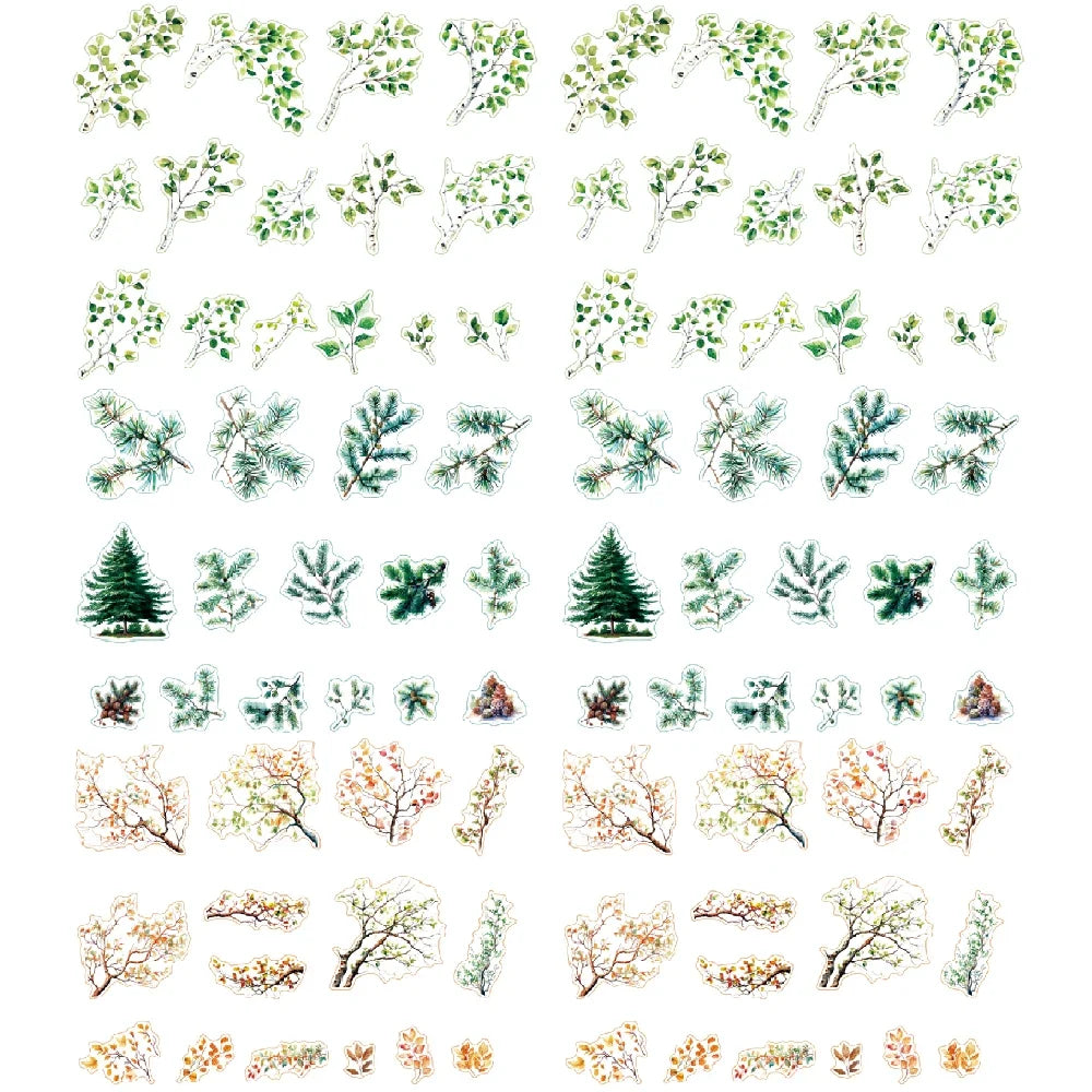 90pcs Floral and Nature Sticker Pack | Creative DIY Decals for Journaling and Phone Cases