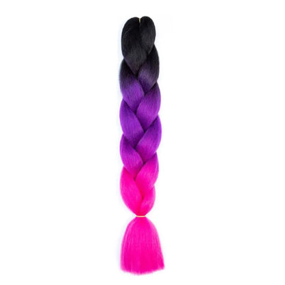 Synthetic 24Inch Jumbo Braids Extensions | Long Yaki Straight Braiding Hair Afro Ombre Color Hair for Women