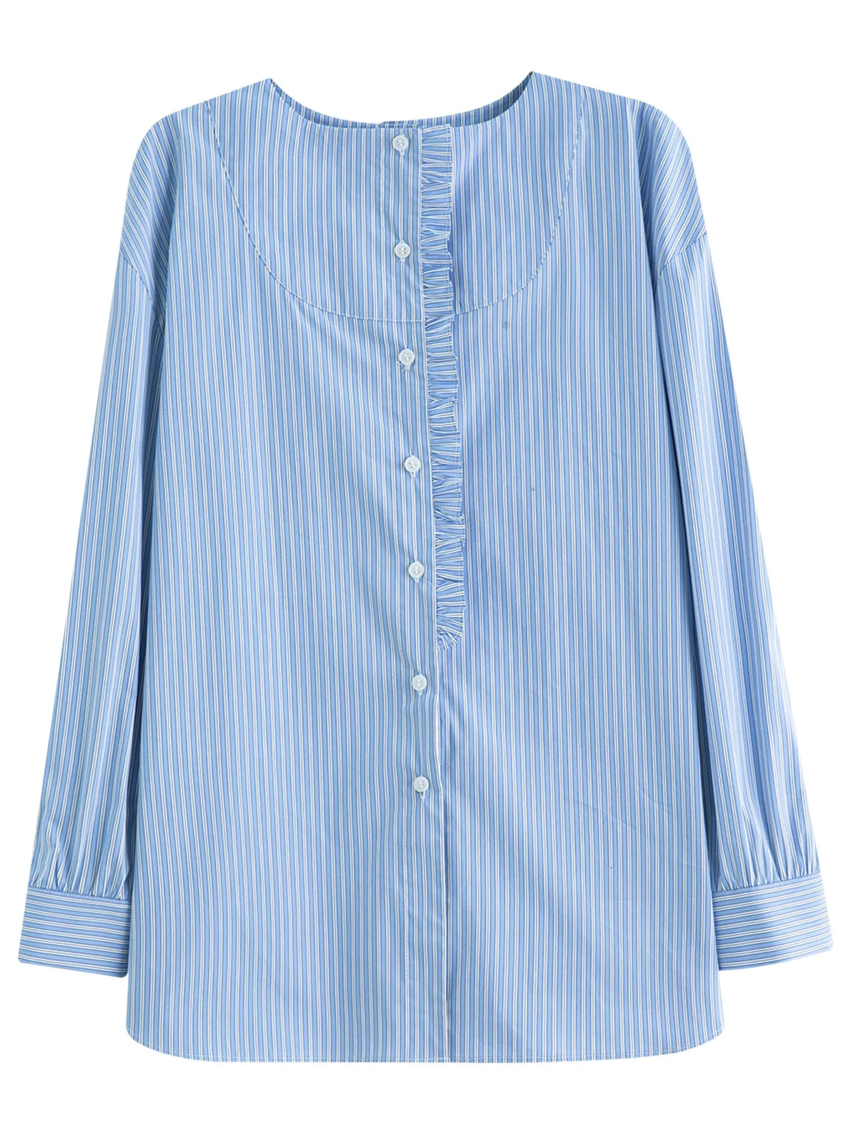 Plus Size Striped Shirt & Skirt Set Autumn Fashion
