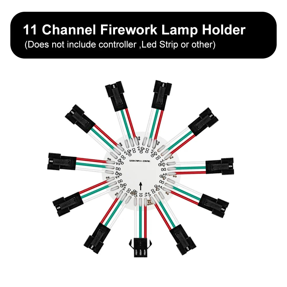 WS2812B LED Firework Light Module Panel 10/11/12/13 Channel | Individually Addressable Pixel Strip Ring