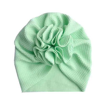 Baby Girl Turban Hat | Lovely Flower Soft Cap for Newborn Photography