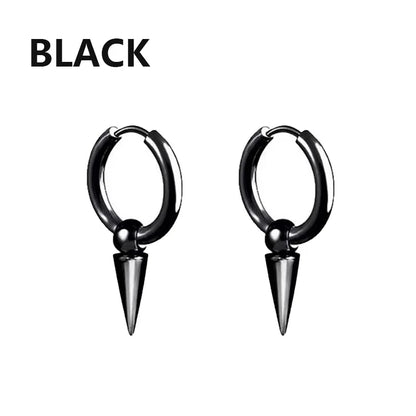 Gothic Stainless Steel Hoop Earrings | Unisex Dragon Punk Jewelry