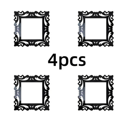Mirror Style Switch Decals | 4 Pack Decorative Wall Stickers for Living Room