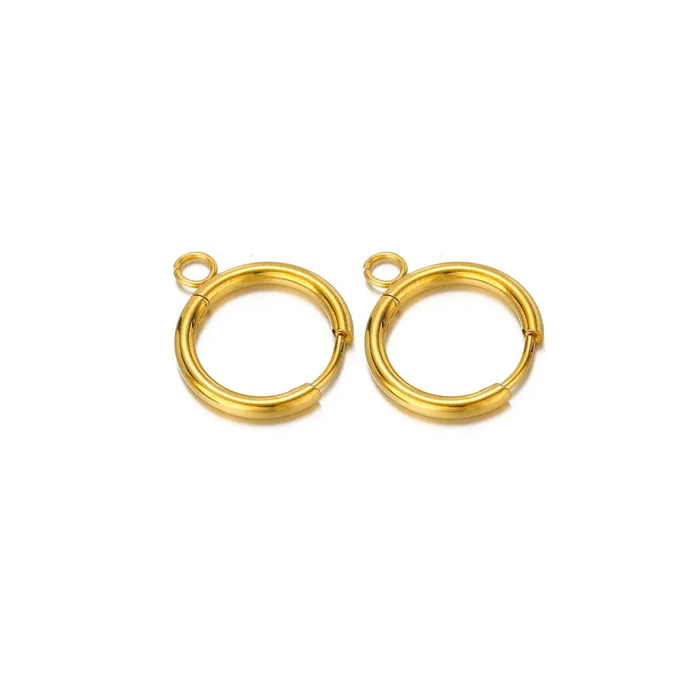 Stainless Steel Gold Earring Hooks with Ear Posts and Jump Rings | DIY Jewelry Making Supplies