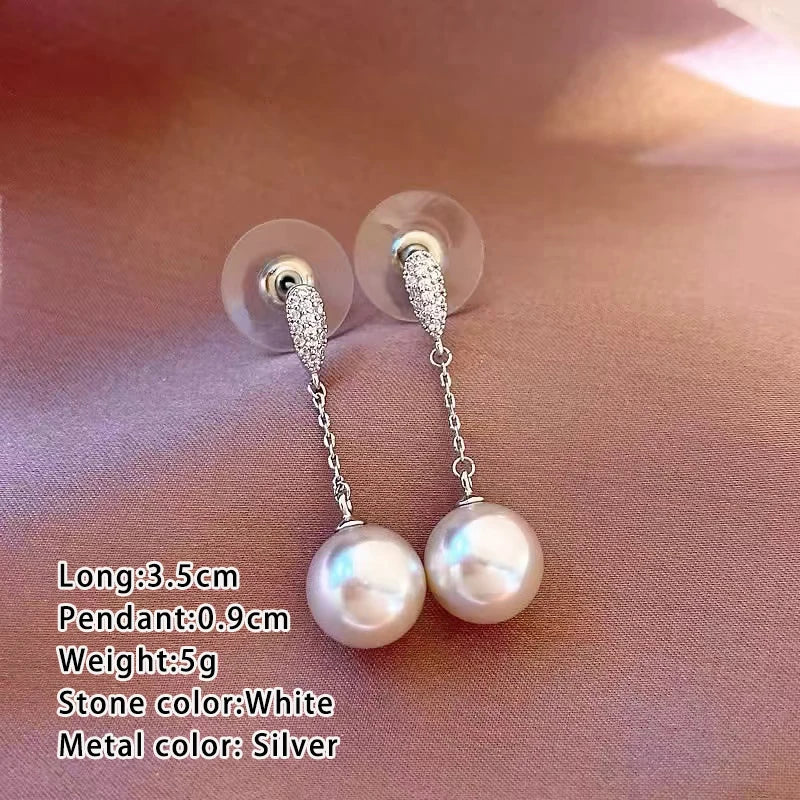 Elegant Drop Pearl Tassel Earrings | Fashion Jewelry for Women