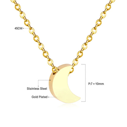Simple Heart Pendant Necklace | Stainless Steel Clavicle Choker for Girls