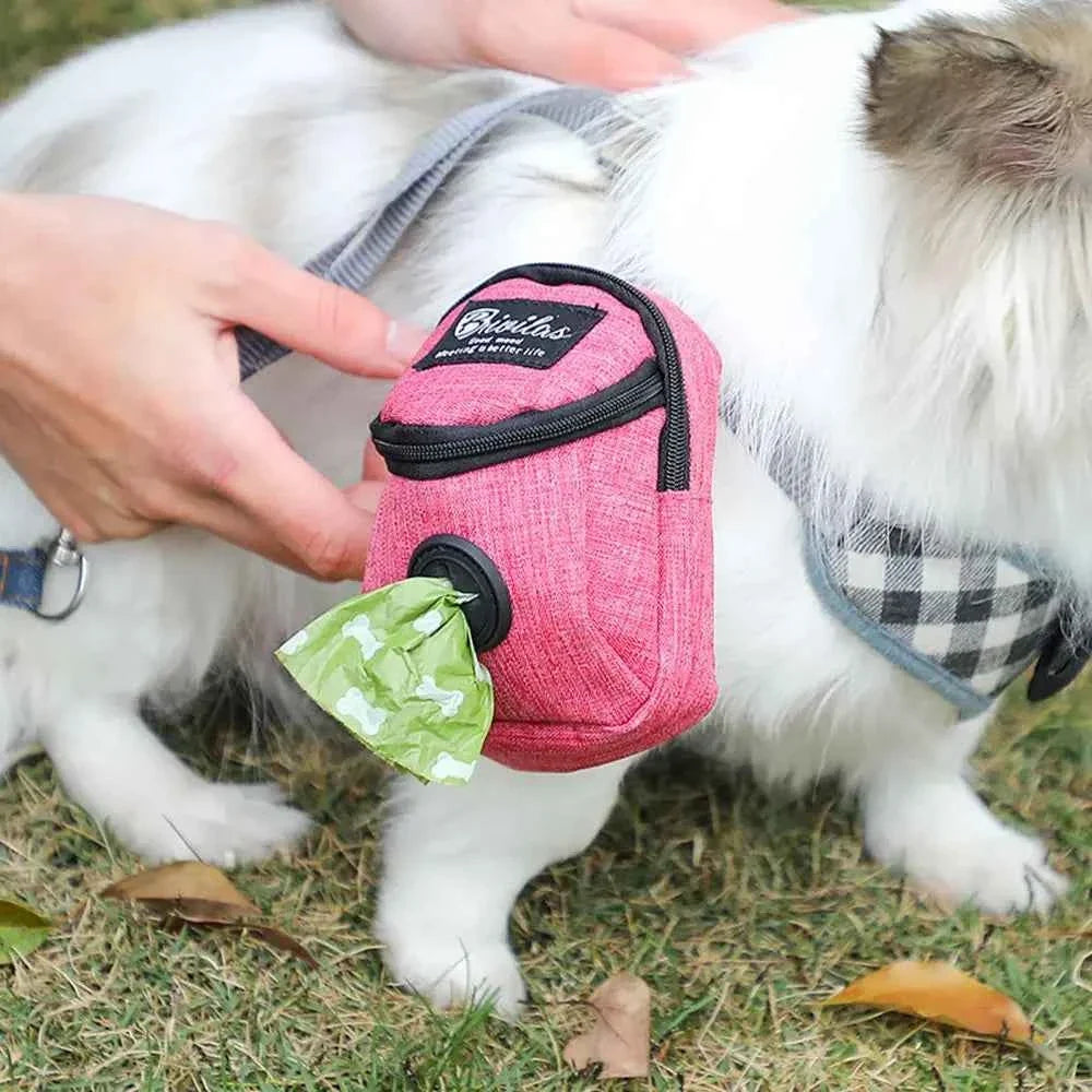 Portable Dog Treat Pouch – Training & Travel Bag with Poop Dispenser