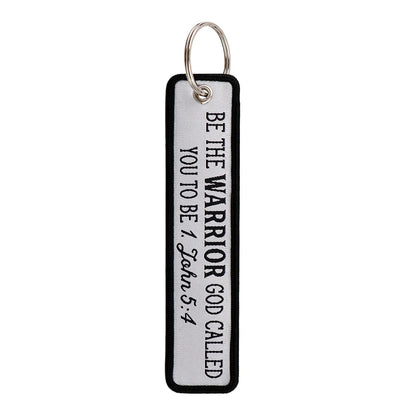 No Risk No Fun Embroidery Keychain | Motorcycle Key Fob Gift