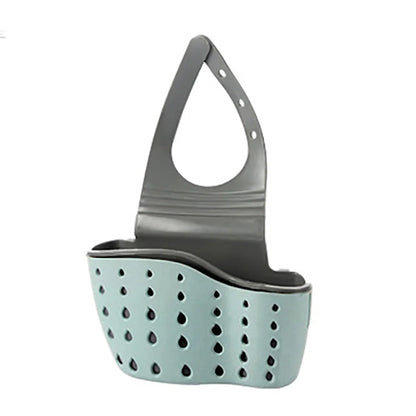 Kitchen Sink Holder Hanging Drain Basket | Adjustable Soap Sponge Shelf Organizer