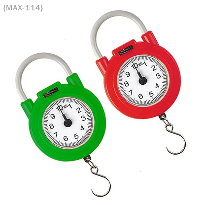 Portable 10kg Hanging Mechanical Scale | Luggage & Kitchen Weight Tool
