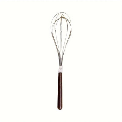 Stainless Steel Egg Beater | Manual Household Wooden Handle Mixer