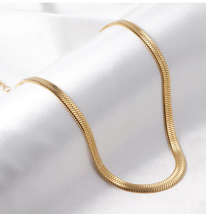 Blade Snake Chain Stainless Steel Necklace | Unisex Choker in 2/4/5mm