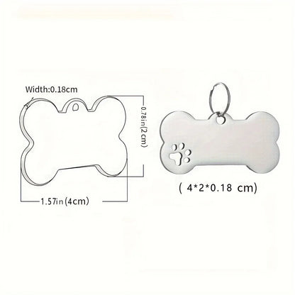 Personalized Dog Cat ID Tag | Custom Engraved Bone Shaped Pet Pendant