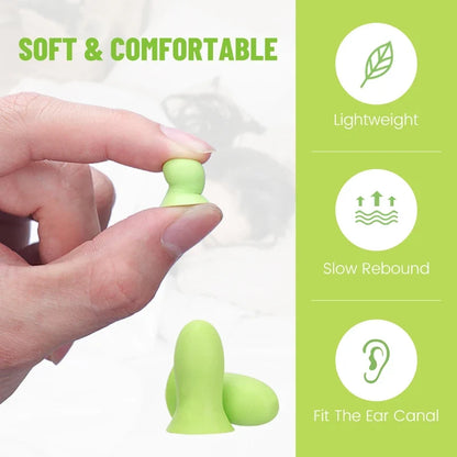 Sleeping Noise Reduction Earplugs | Slow Rebound Sponge Earplugs for Women with Small Ear Canals