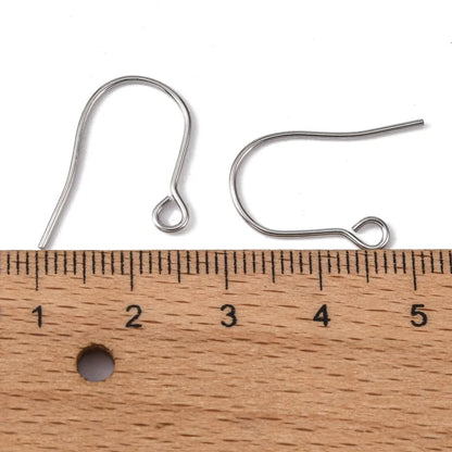 10pc IP 304 Stainless Steel Earring Hooks with Vertical Loop | Golden Stud Earring Findings