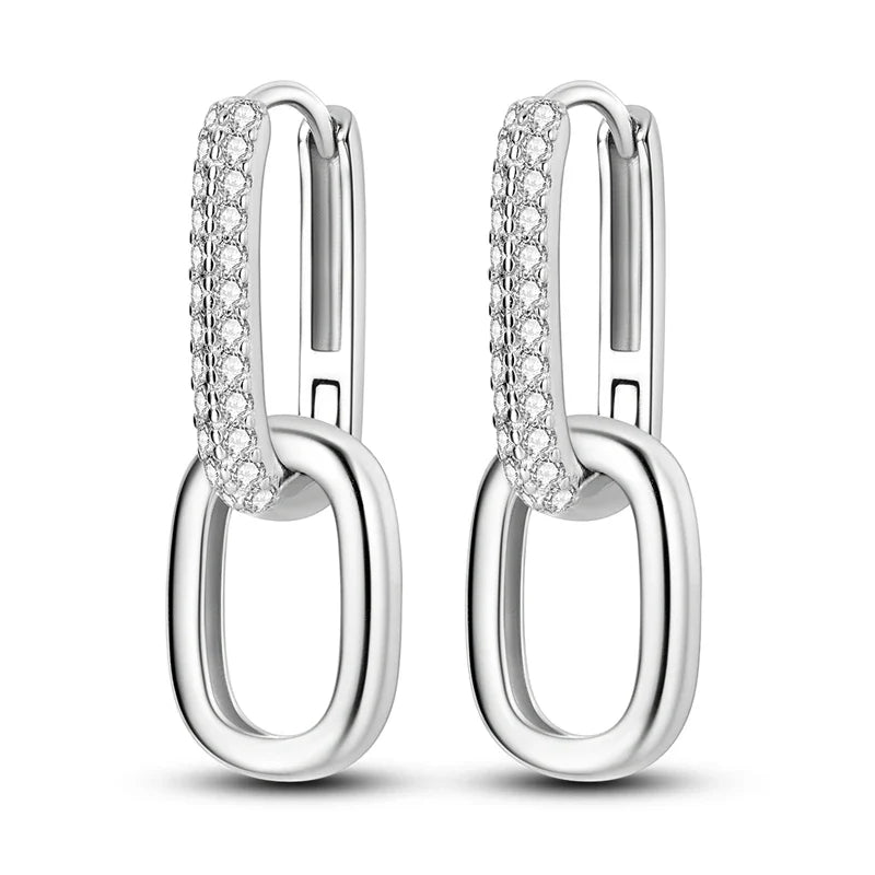 Colorful 925 Sterling Silver Hoop Earrings for Women | Classic Circle Earrings