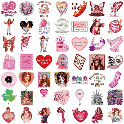 Chappell Roan Graffiti Sticker Pack | 52 Waterproof Decals for Laptop, Skateboard, Bicycle