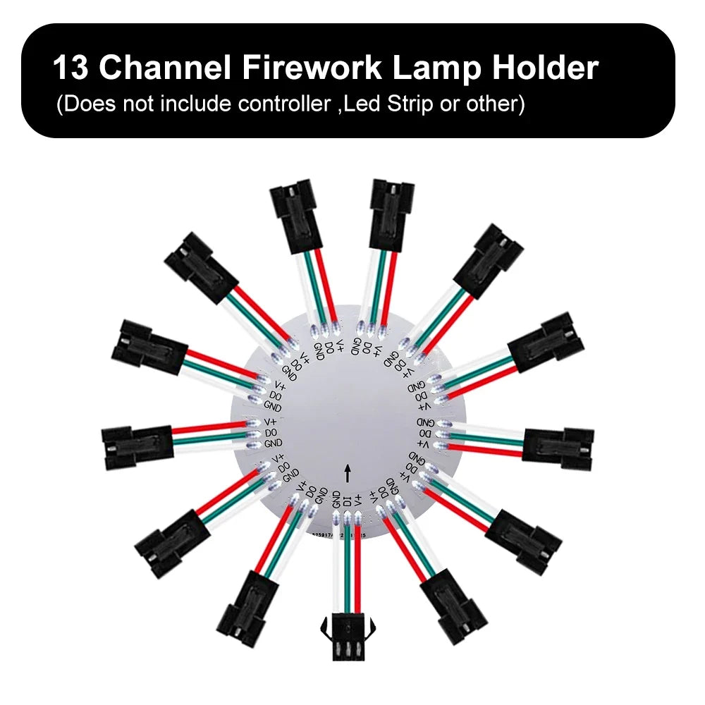 WS2812B LED Firework Light Module Panel 10/11/12/13 Channel | Individually Addressable Pixel Strip Ring