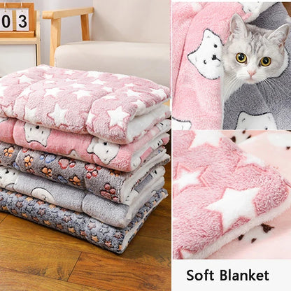 Thicken Flannel Cat Mat – Soft Winter Sleeping Cushion for Cats & Small Dogs