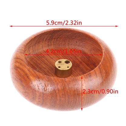 Rosewood Incense Burner Stick Holder | Bowl Shape Censer for Home Decor