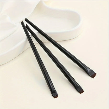 Ultra-Thin Eyebrow Brush Set | 3-Piece Angled Precision Makeup Brushes
