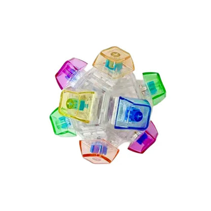 Mini USB LED Keyboard Fidget Keychain | Clickable Stress Relief Desk Toy with Light