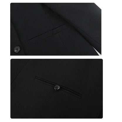 Double-Breasted Office Blazer Stylish Mid-Length Coat