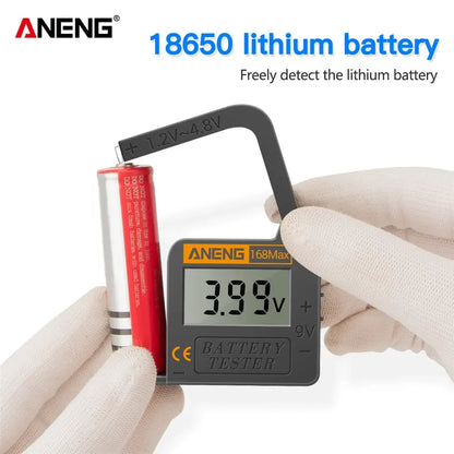 ANENG 168Max Digital Lithium Battery Tester | Universal Capacity Checker for AAA AA Button Cells