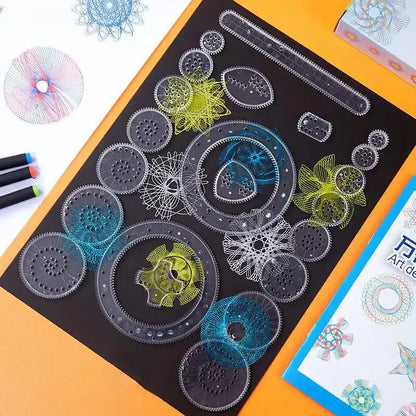 22pcs Drawing Toys Set | Geometric Ruler Mathematical Roulette Drawing Tools