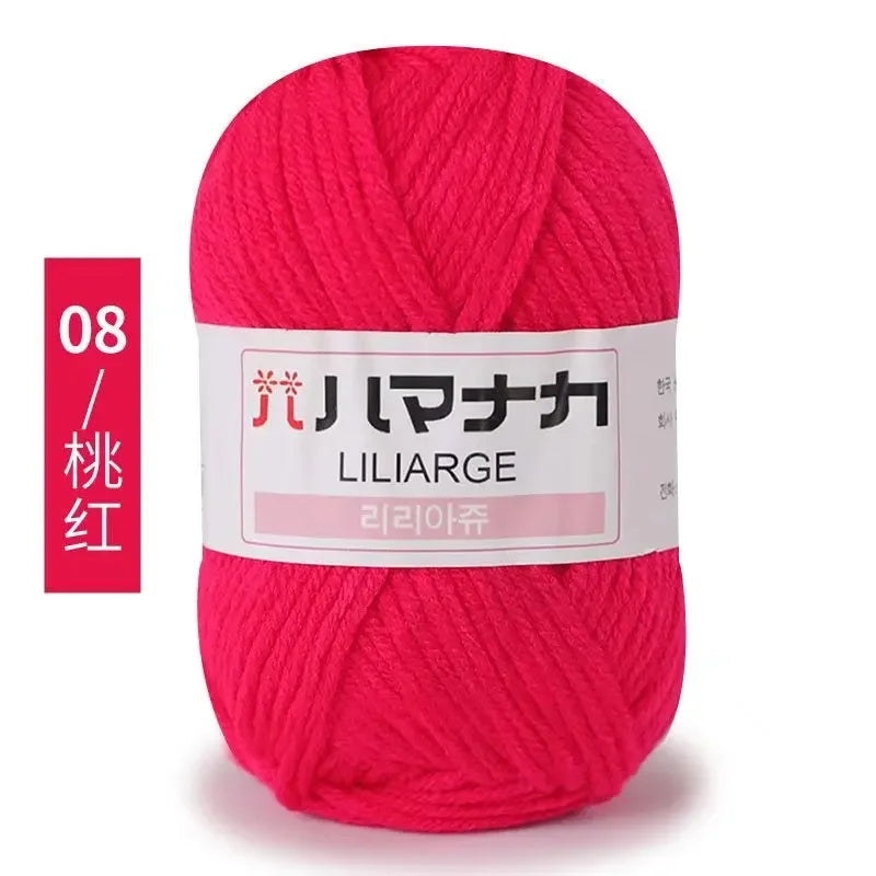 Milk Sweet Soft Cotton Baby Knitting Wool Yarn Thick Yarn Fiber Velvet Yarn Hand Knitting Wool Crochet Yarn for DIY Sweater
