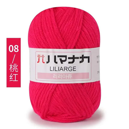 Milk Sweet Soft Cotton Baby Knitting Wool Yarn Thick Yarn Fiber Velvet Yarn Hand Knitting Wool Crochet Yarn for DIY Sweater