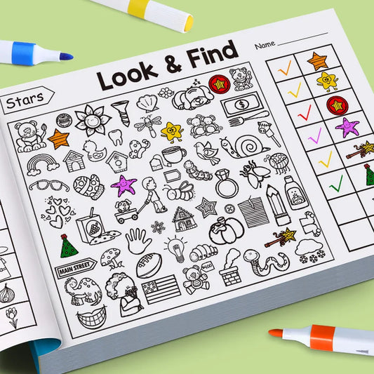 Look and Find Shape and Color Workbook | Kids Drawing and Activity Notebook
