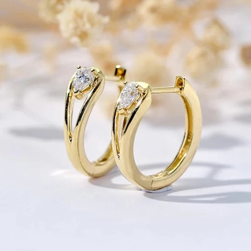 Geometric Metal Hoop Earrings for Women | Trendy Fashion Jewelry Set