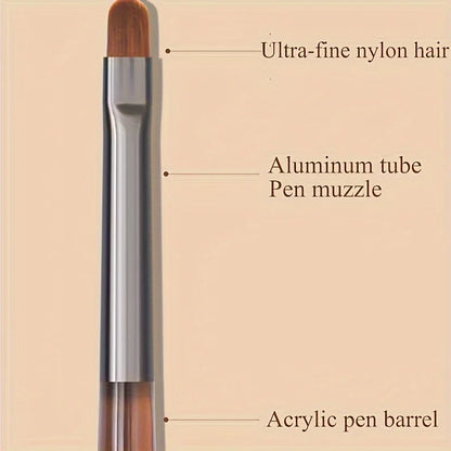 9PCS UV Gel Nail Brush Liner DIY Painting Pen Manicure Acrylic Drawing Brush for Nail Art Design Nails Tip Display Painting Tool