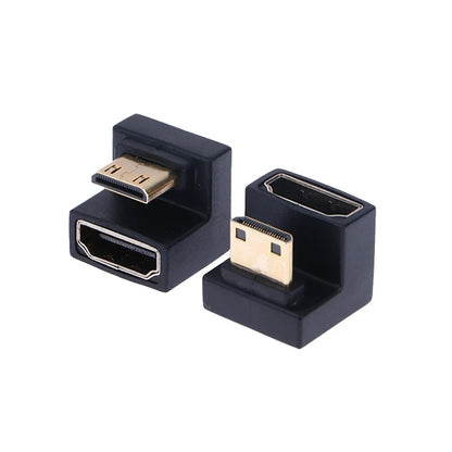 1PC HDMI-Compatible Adapter 360 Degree Angled U-shaped L Converter Mini HD Male to Female | HDMI Port Saver