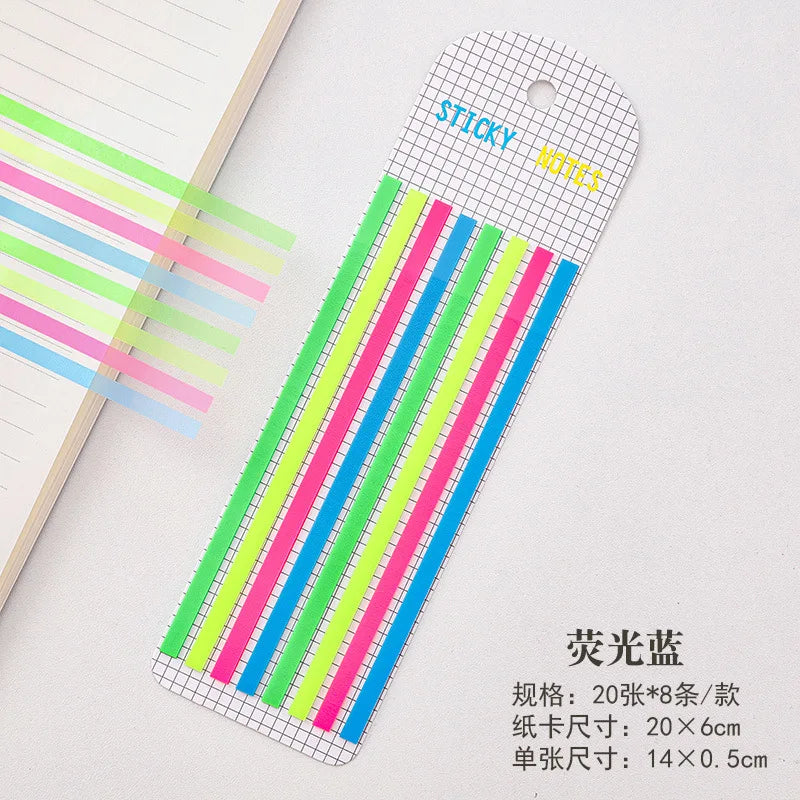 160Pcs Color Stickers Transparent Fluorescent Index Tabs | Sticky Note Flags for School and Office