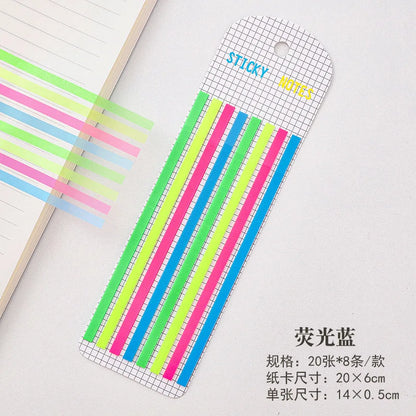 160Pcs Color Stickers Transparent Fluorescent Index Tabs | Sticky Note Flags for School and Office