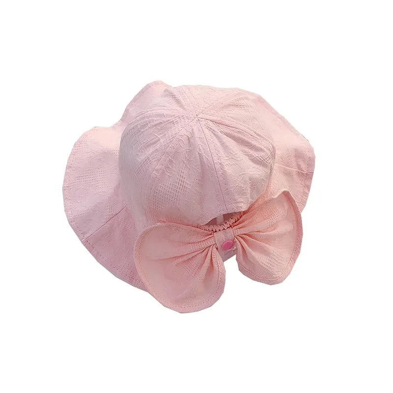 Princess Baby Bucket Hat for Girls | Big Bow Summer Sun Hat