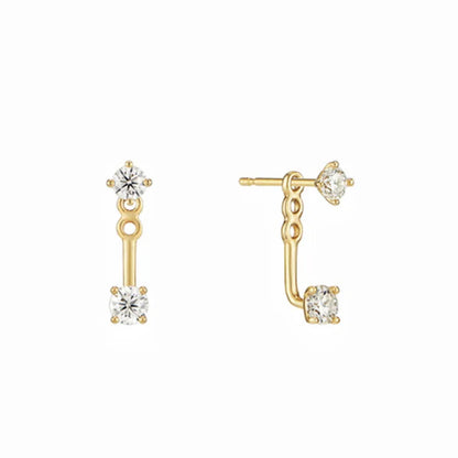 3Pcs Double Crystal Tragus Earring Floral Set | Cartilage Helix Stud Earrings Bulk Lobe Hoop Earring Lot Women Fashion Jewelry Gift