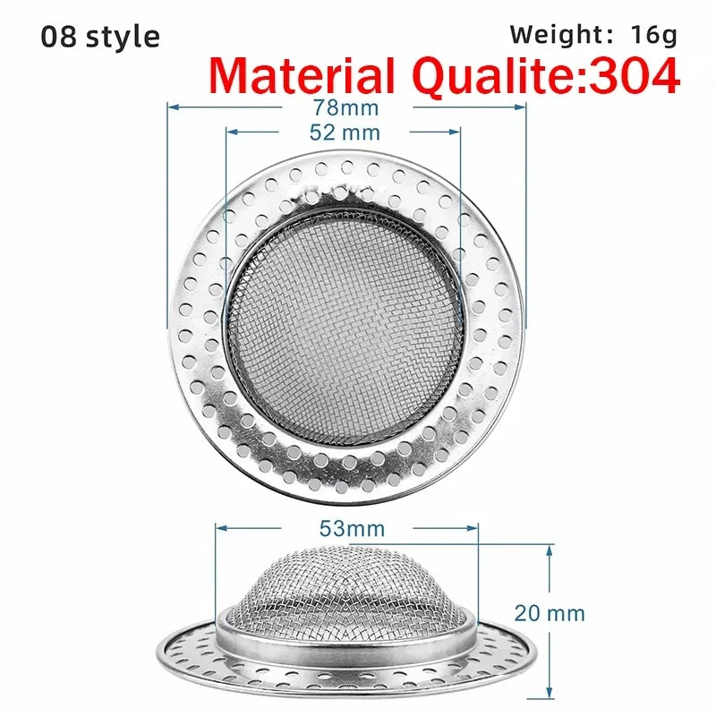 Kitchen Sink Strainer | Stainless Steel Mesh Drain Filter for Sink and Bathroom