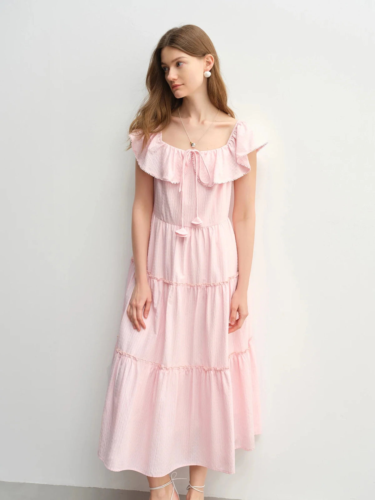 Plus Size Ruffled Maxi Dress Elegant Summer Style